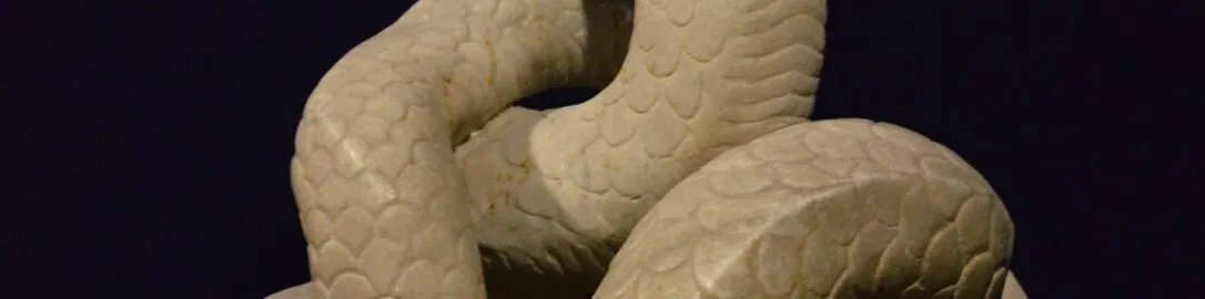 Roman sculpture showing ancient god Glycon