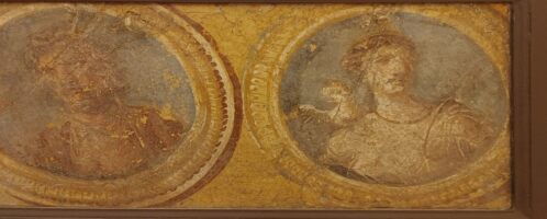 Personifications of Summer and Autumn on Roman fresco