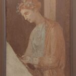 Roman fresco showing young woman