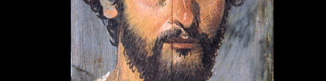 Fayum portrait showing bearded man