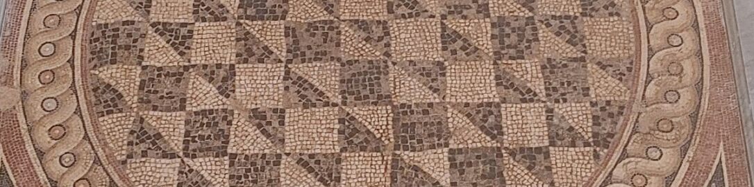 Roman mosaic showing chessboard