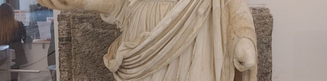 Roman sculpture showing goddess of wisdom Athena