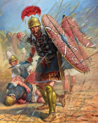 Roman soldier during the battle of Dyrrachium