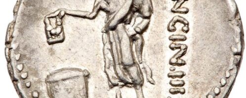 Moneta rzymska ukazująca obywatela oddającego głos w wyborach