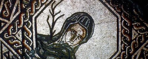 Roman mosaic showing personification of winter