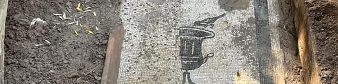 Roman mosaic was discovered on via Appia