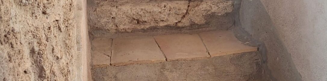 Preserved stone stairs in Pompeii