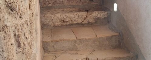 Preserved stone stairs in Pompeii