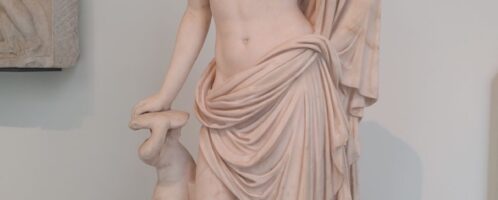 Roman sculpture of Venus with dolphin