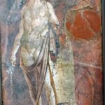 Roman fresco showing standing Apollo