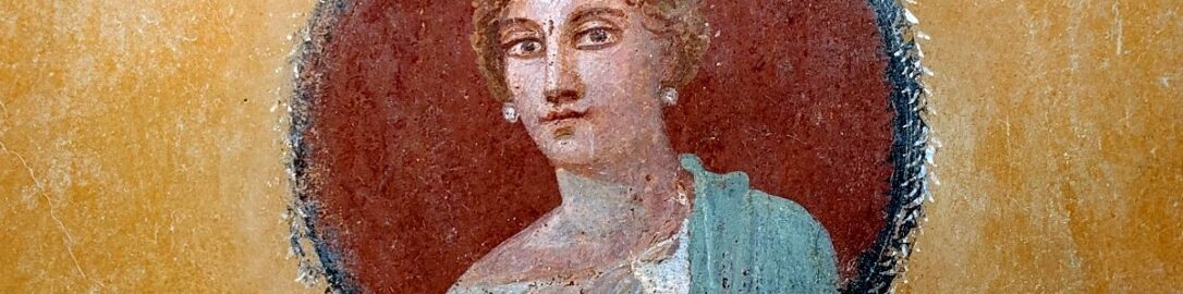 Woman on Roman wall fresco