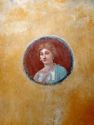 Kobieta na rzymskim fresku ściennym
