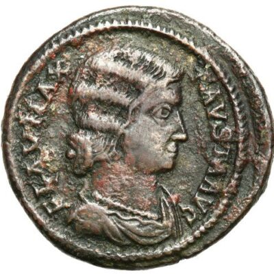 Roman coin with the image of the empress