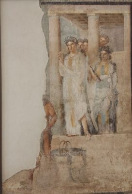 Fragment rzymskiego fresku ukazującego Ifigenię