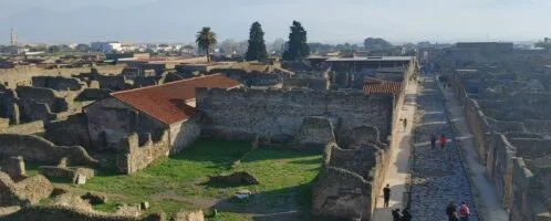 Panorama Pompejów z murów obronnych