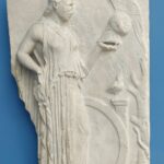 Roman relief showing goddess Minerva