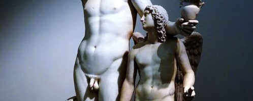 Bacchus and Cupid - Greco-Roman sculpture from the Archaeological Museum of Naples