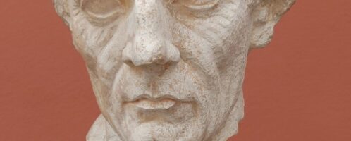 Realistic sculpture of Roman