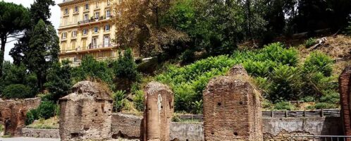 Ruins of the arcades at the Colosseum, remnants of the Baths of Titus