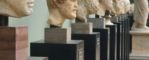 Preserved Roman and Greek sculptures on display at Ny Carlsberg Glyptotek