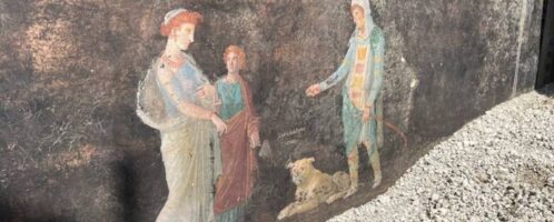 Frescoes showing figures from mythology were discovered