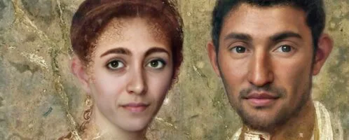 Computer reconstruction of famous couple from Roman fresco