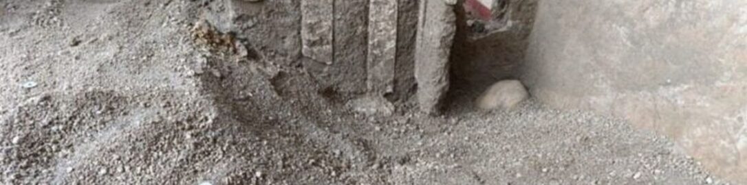 The latest find in Pompeii - bed blocking the door
