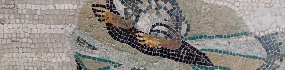 Frog on Roman mosaic