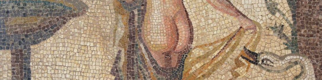 Leda and Swan in Roman mosaic