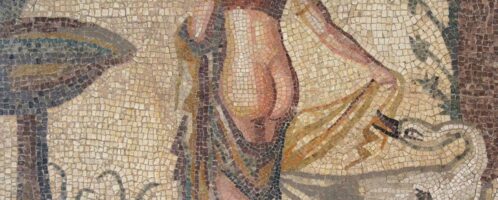 Leda and Swan in Roman mosaic