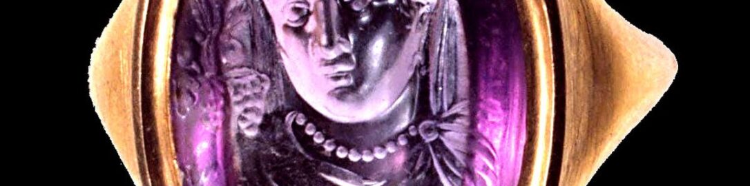 Roman ring embossed with image of goddess Fortuna