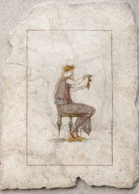 Kobieta na rzymskim fresku