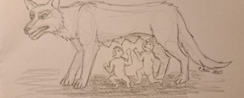 Paulina Bieś, szkic „Wilczyca Kapitolińska”, 2025