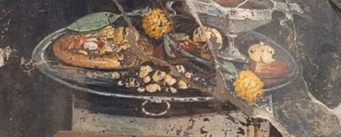 Flatbread in Roman fresco