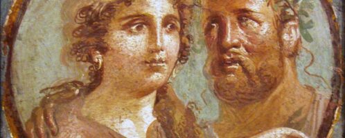 Roman fresco showing Heracles and Omphale