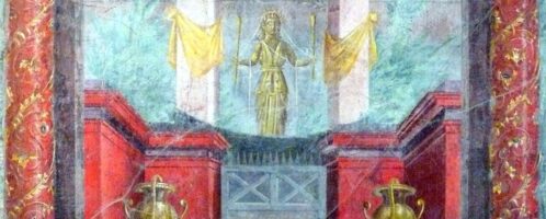 Roman fresco confirming selective painting of building