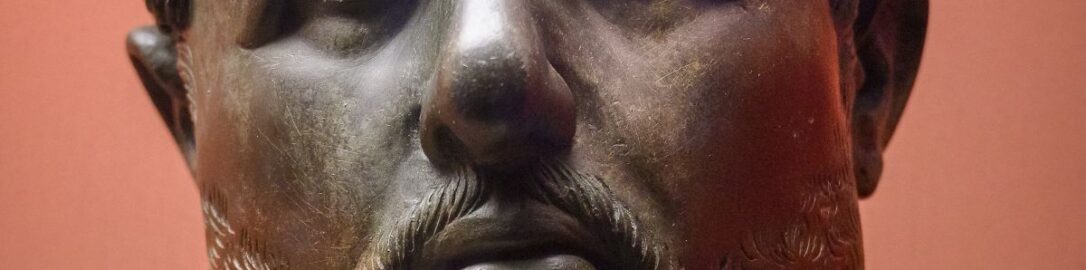 Bronze bust of Roman emperor Hadrian