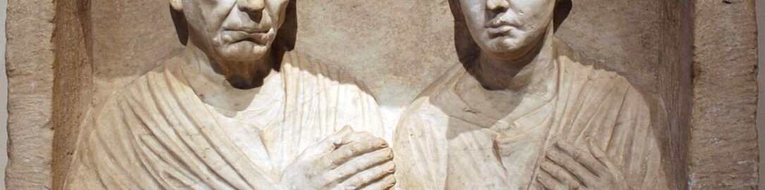 Funerary relief of Roman couple from Via Appia