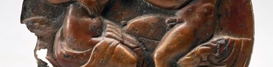 Roman bronze medallion with Perseus and Andromeda discovered in India