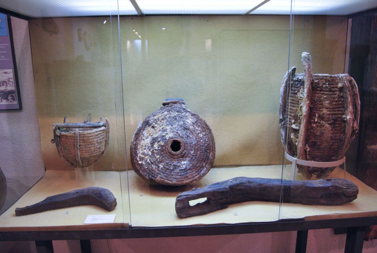 Narzędzia używane w kopalniach Kartageny, obecnie na wystawie w lokalnym muzeum